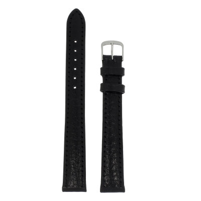 Uhrenlederband DB Record extra lang XL schwarz 14 mm