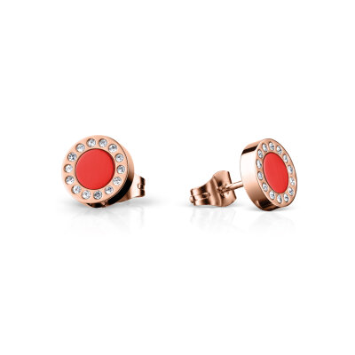 BERING Ohrstecker 707-349-05 Rund roségold/rot