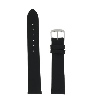 Uhrenlederband HB Consul schwarz 18 mm normal Länge