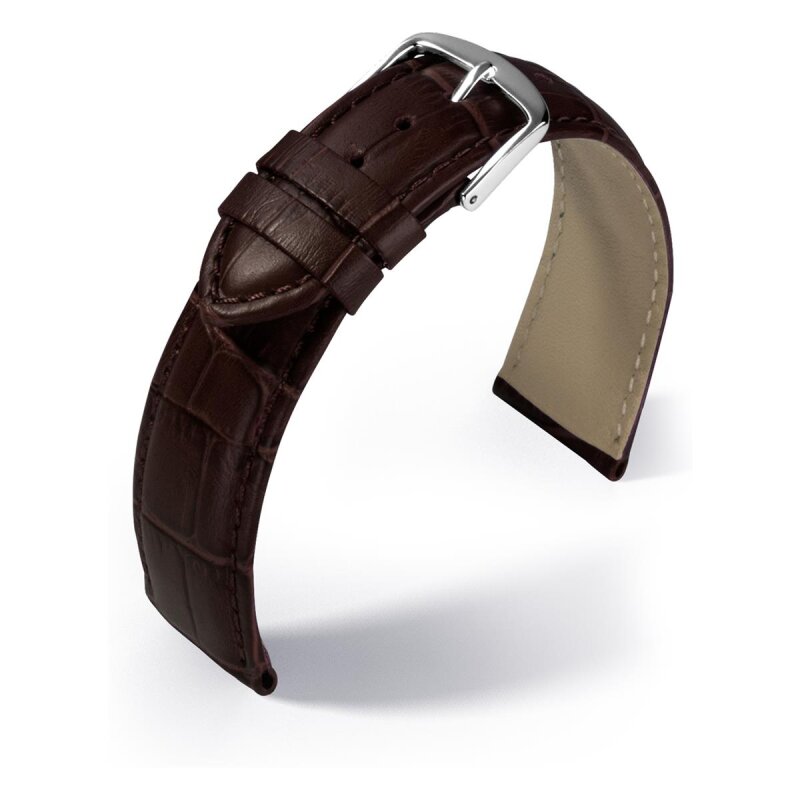 Uhrenlederarmband Guinea Braun 20 / 18 mm