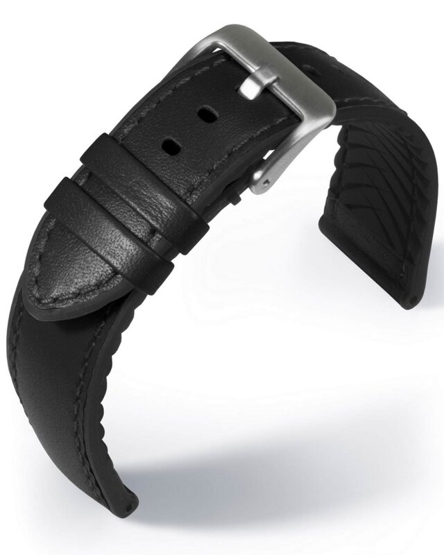 Uhrenarmband EUTec Waterproof schwarz 20 mm