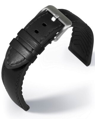 Uhrenarmband EUTec Waterproof schwarz 20 mm