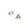 Einzelohrstecker Dreieck  333/-Weißgold mit Diamant