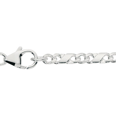 massive Silberkette 925/- Sterlingsilber 45 cm 3,7 mm...