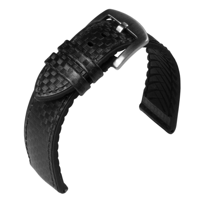Eulit Lederband Eutec Carbon Schwarz 22 mm