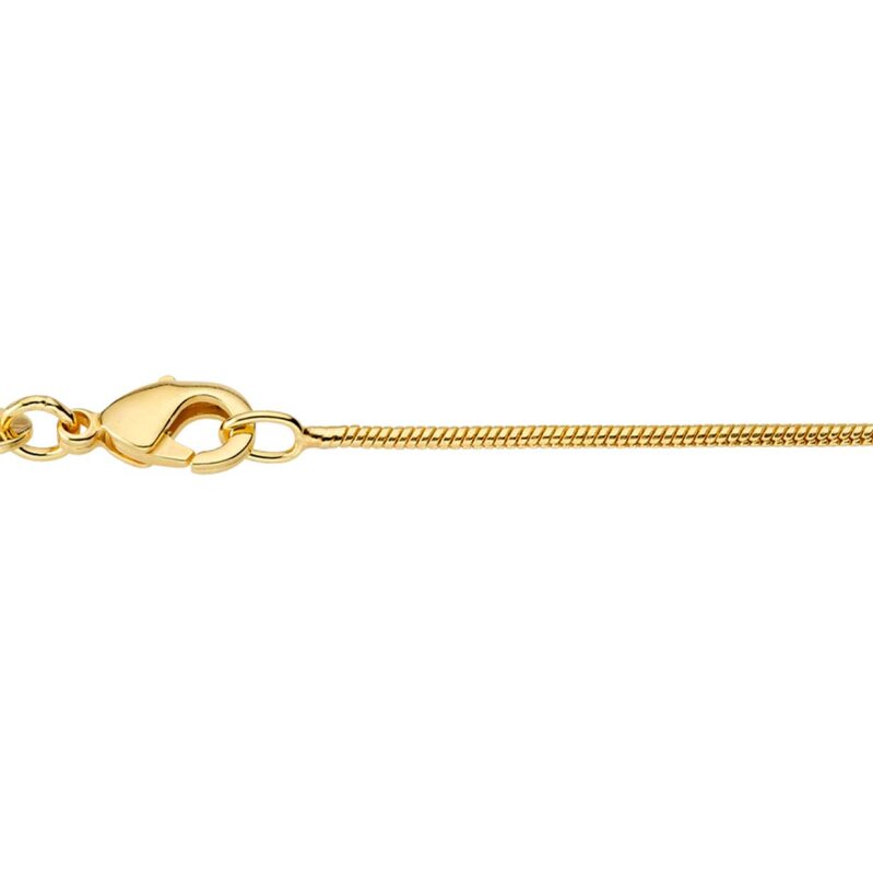 Halskette Schlange goldplattiert 50 cm 1,2 mm