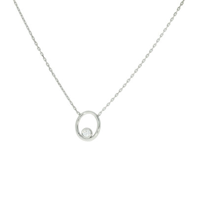 Schmuckset "ovale Kreise" 925/- Sterlingsilber rhodiniert