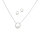 Schmuckset "ovale Kreise" 925/- Sterlingsilber rhodiniert