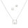 Schmuckset "Quadrate"  925/- Sterlingsilber rhodiniert