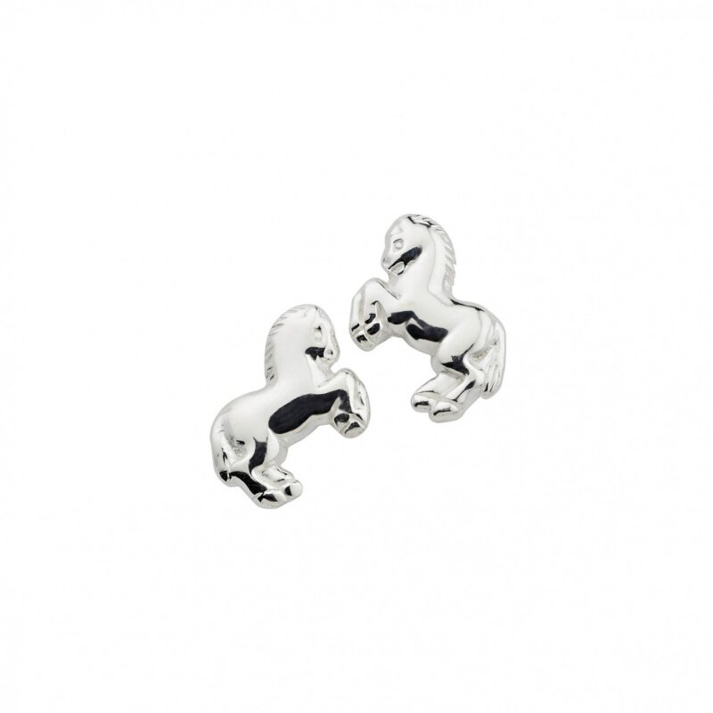 Kinderohrstecker Pferd 925/- Sterlingsilber 10 mm
