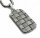 Edelstahlkette grau mit Anhänger Dog Tag 55 + 5 cm