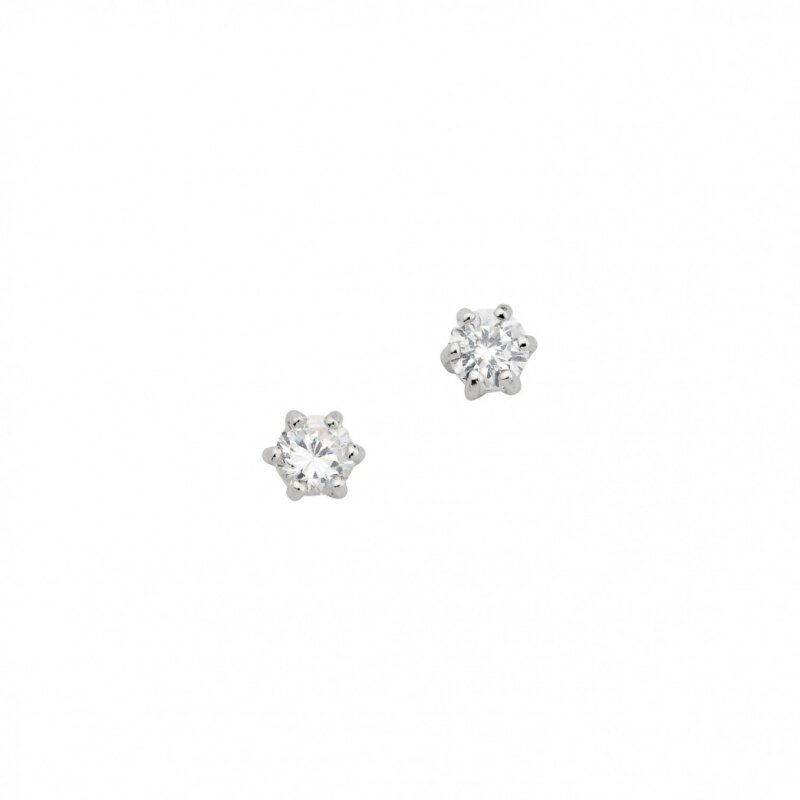 CEM Ohrstecker925/- rhod. Zirkonia Größe ca. 4,5 mm