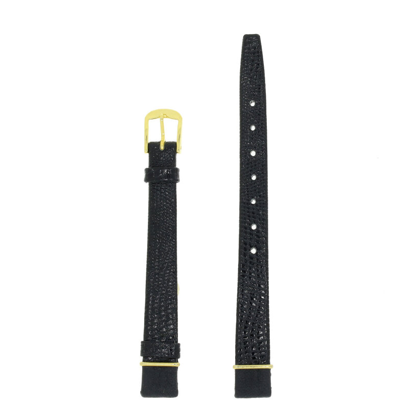 Uhren Ersatzlederarmband schwarz 10 mm
