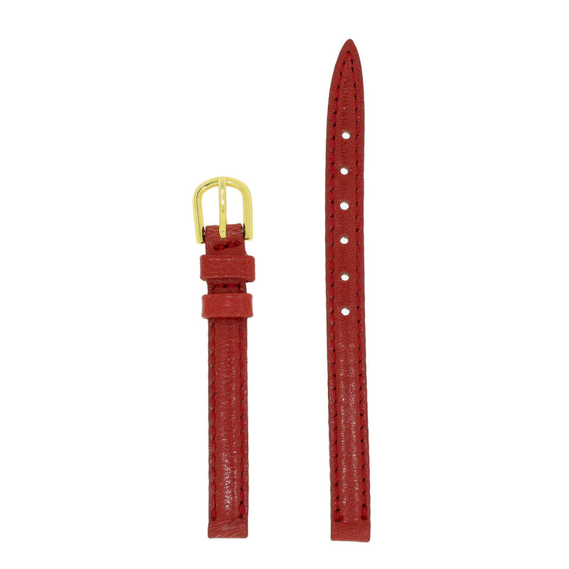 Uhrenlederarmband rot 8mm