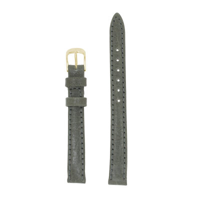 Uhrenlederband Record grau 10mm XL Extralang