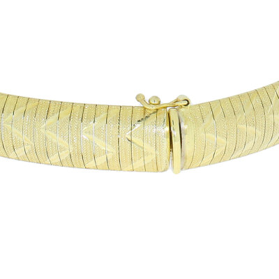 Omega Armband 585/- Gelbgold 19 cm 10 mm massiv