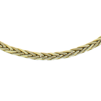 breites Goldcollier 585/- Gelbgold 42 cm matt/poliert 5,5 mm