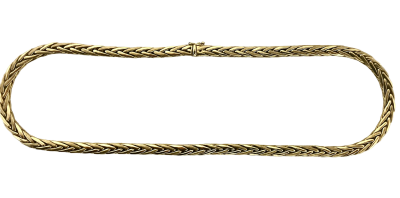 Gold Collier 585/- Gelbgold 42 cm matt/poliert 5,5 mm