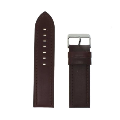 Uhrenlederband City braun 24 mm Normallänge