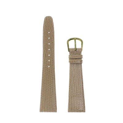 Uhrenlederarmband mit Clip 20 mm beige