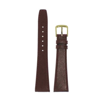 Uhrenledearmrband mit Clipansatz rotbraun 20 mm
