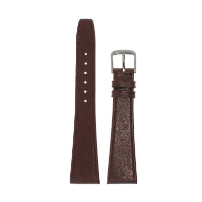 Uhrenlederband mit Clipansatz rotbraun 20 mm