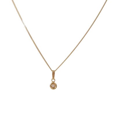 Brillantanhänger 585/- Gelbgold 0,05ct 13 x 5 mm