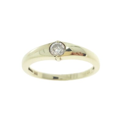 Solitärring Brillantring 585/- Gelbgold 0,23 ct wsi Gr. 56