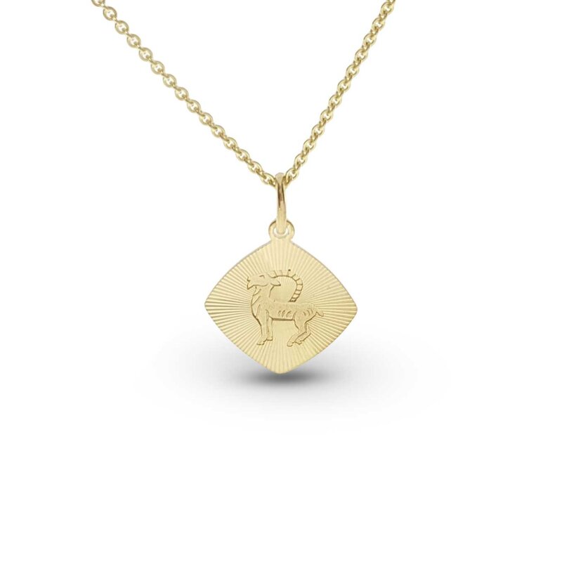 Sternzeichen Steinbock 333/- Gelbgold 11 x 11 mm