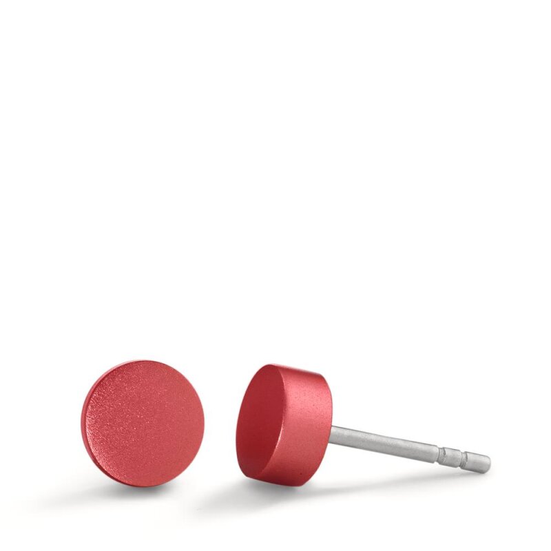 TeNo Ohrstecker Disc 592605 Ruby Red