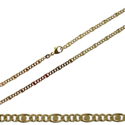 Massive Goldkette 585/- Gelbgold Fantasie 45 cm 3,1 mm