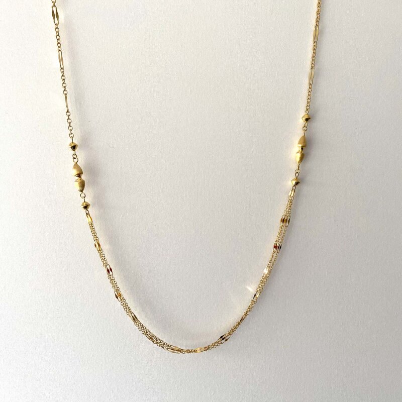 ausgefallene Fantasiekette 333/- Gelbgold 80 cm