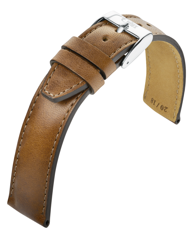 Uhrenlederband Eulux Cavallo Braun 20mm