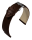 Uhrenlederband Taurus dunkelbraun 18 mm