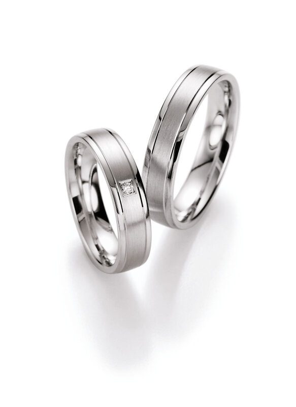 Collection Ruesch Partnerringe Silver Inspiration Brilliant 55/10030 + 55/10040