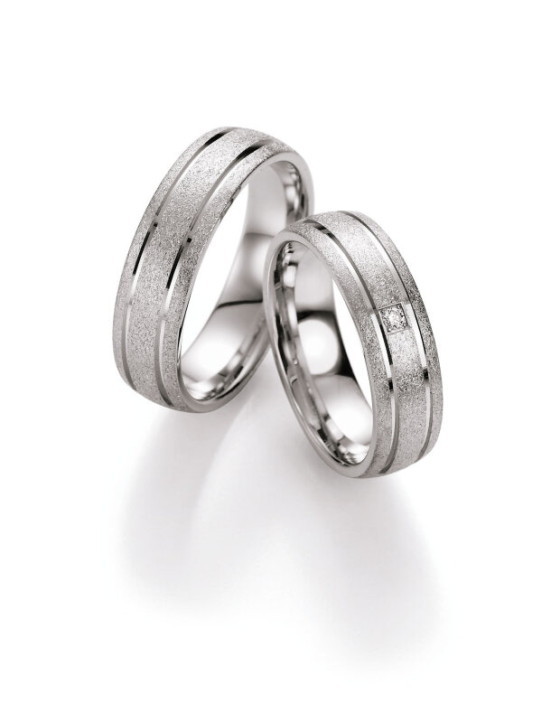 Collection Ruesch Partnerringe Silver Inspiration Brilliant 55/10090 + 55/10100