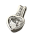 Kettenanhänger Herz mit Zirkonia Sterlingsilber 925/- 18 mm