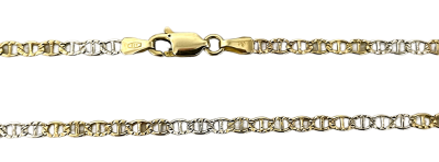 Bicolor Goldkette 333/- GG/WG 46 cm Stabanker