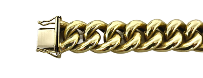 Panzerarmband 585/- GG 1,5 x 20,5 cm halbmassiv