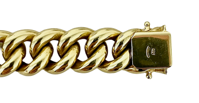 Panzerarmband 585/- GG 1,5 x 20,5 cm halbmassiv