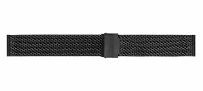 Uhren Metallband Edelstahl schwarz Milanaise 22 mm poliert