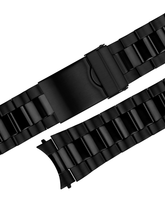 Uhren Metallband Edelstahl schwarz 22/24/26 mm