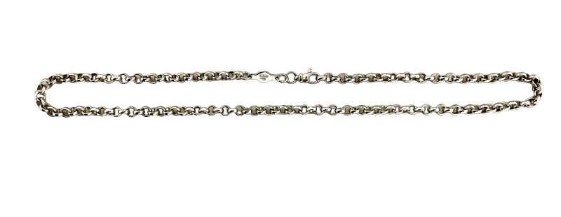 Weißgoldkette 750/-WG Erbsmuster 50 cm
