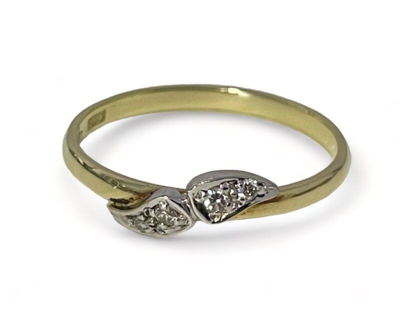 Brillantring 0,06 ct 585/- Gelb-/ Weißgold Größe 54