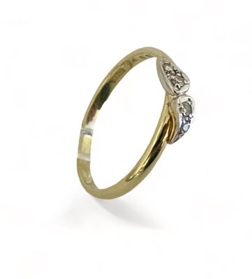 Brillantring 0,06 ct 585/- Gelb-/ Weißgold Größe 54