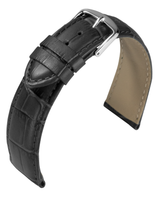 Uhrenlederband Guinea grau 18 mm