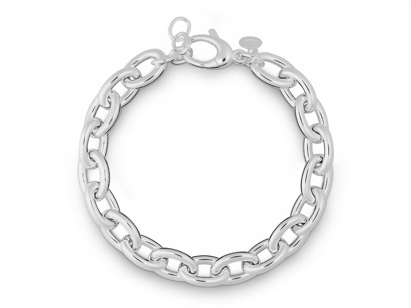 Quinn Armband 925/- Silber oval (15,5 x 10 mm) 20 + 2 cm
