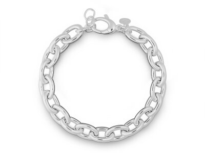 Quinn Armband 925/- Silber oval (15,5 x 10 mm) 20 + 2 cm