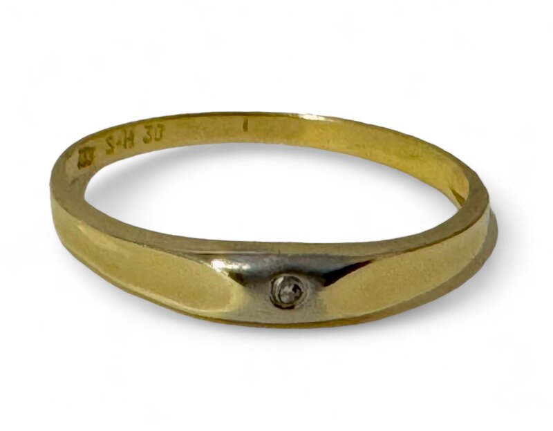 Damenring mit Zirkonia 333/- Gelbgold/Weißgold Gr. 58