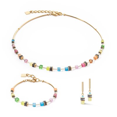 Coeur de Lion GeoCUBE® Lite Mini Halskette Rainbow